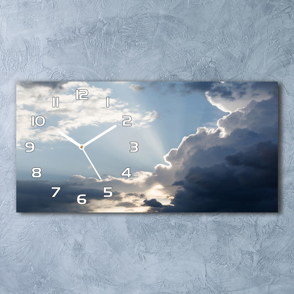 Horloge rectangulaire horizontale Des nuages dans le ciel