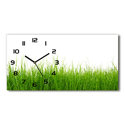 Horloge murale horizontale Herbe