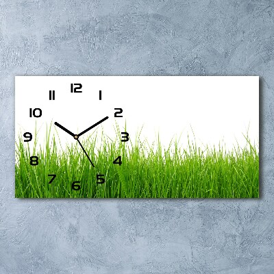 Horloge murale horizontale Herbe