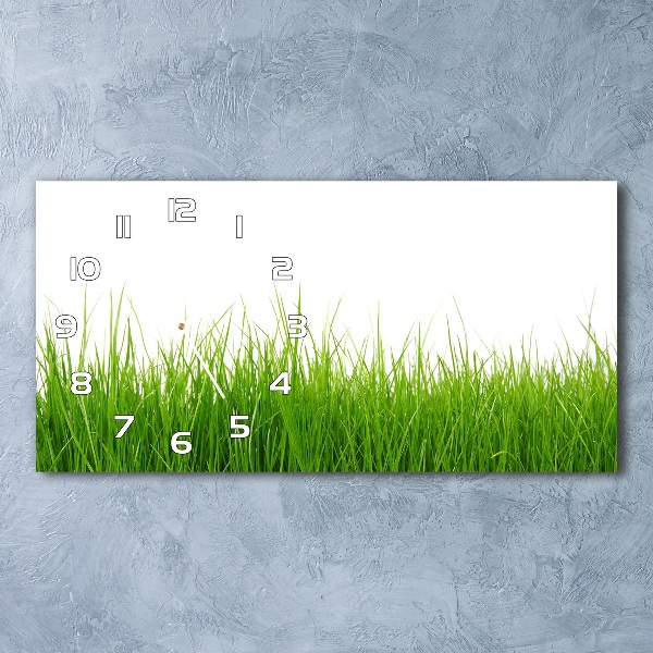 Horloge murale horizontale Herbe