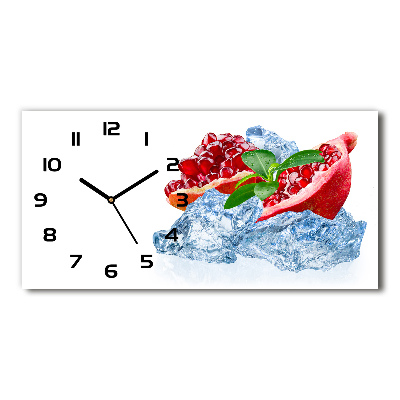 Horloge horizontale en verre Grenade sur glace