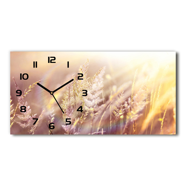 Horloge murale horizontale Herbe haute