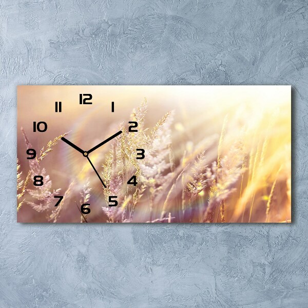 Horloge murale horizontale Herbe haute