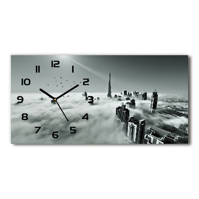 Horloge horizontale Brouillard sur Dubaï