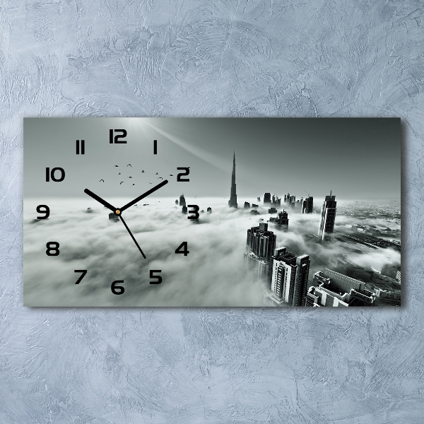 Horloge horizontale Brouillard sur Dubaï