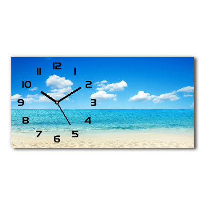 Horloge horizontale Plage paradisiaque