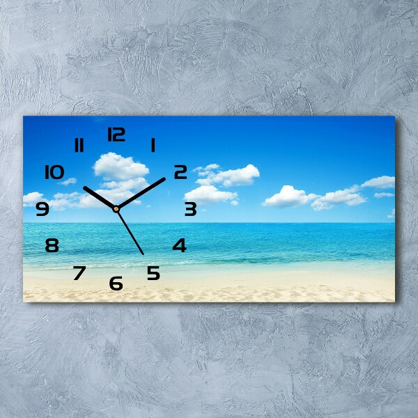 Horloge horizontale Plage paradisiaque