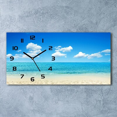 Horloge horizontale Plage paradisiaque
