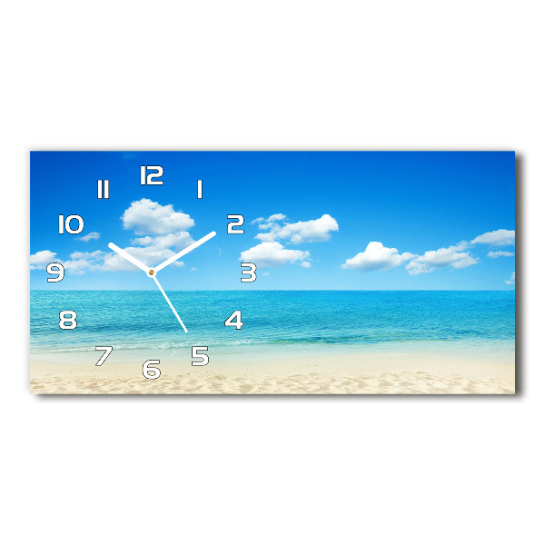 Horloge horizontale Plage paradisiaque