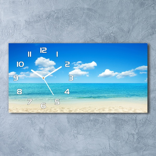 Horloge horizontale Plage paradisiaque