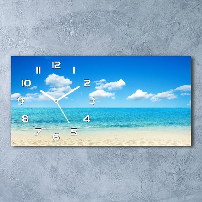 Horloge horizontale Plage paradisiaque