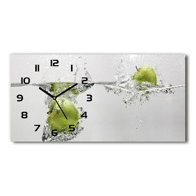 Horloge horizontale Pomme sur l'eau