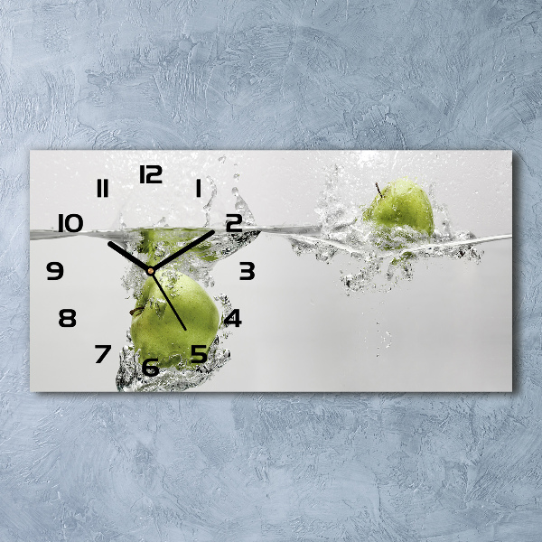 Horloge horizontale Pomme sur l'eau