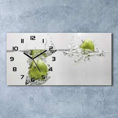 Horloge horizontale Pomme sur l'eau