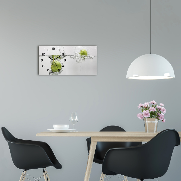 Horloge horizontale Pomme sur l'eau