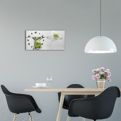 Horloge horizontale Pomme sur l'eau