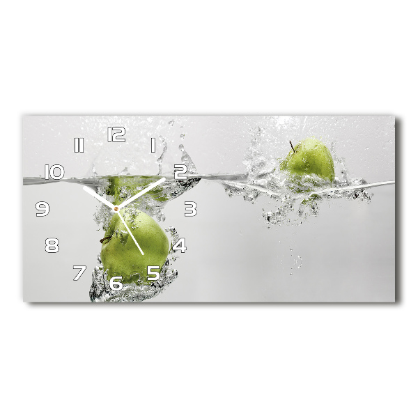 Horloge horizontale Pomme sur l'eau