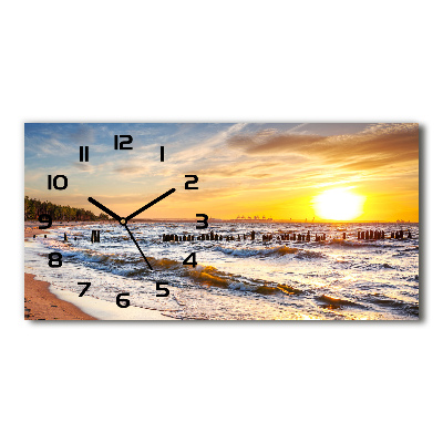 Horloge horizontale Plage du coucher de soleil