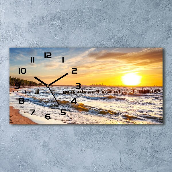 Horloge horizontale Plage du coucher de soleil