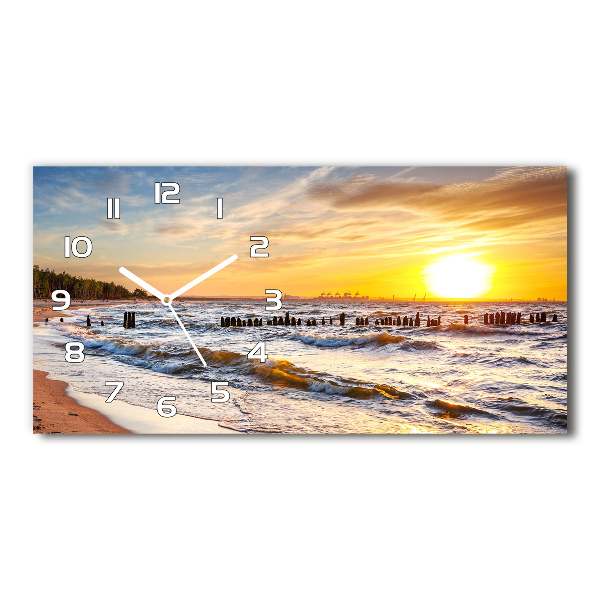 Horloge horizontale Plage du coucher de soleil