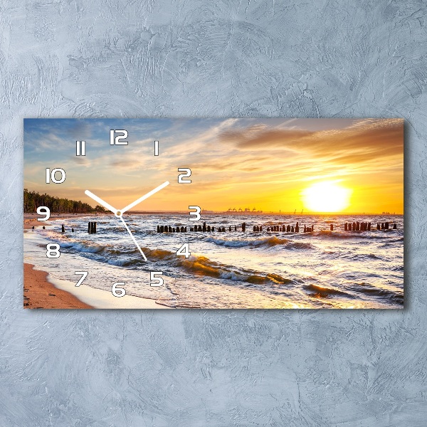 Horloge horizontale Plage du coucher de soleil