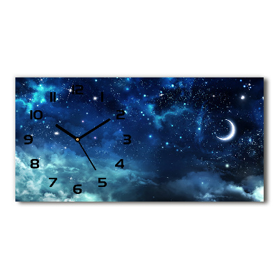 Horloge horizontale en verre Ciel étoilé
