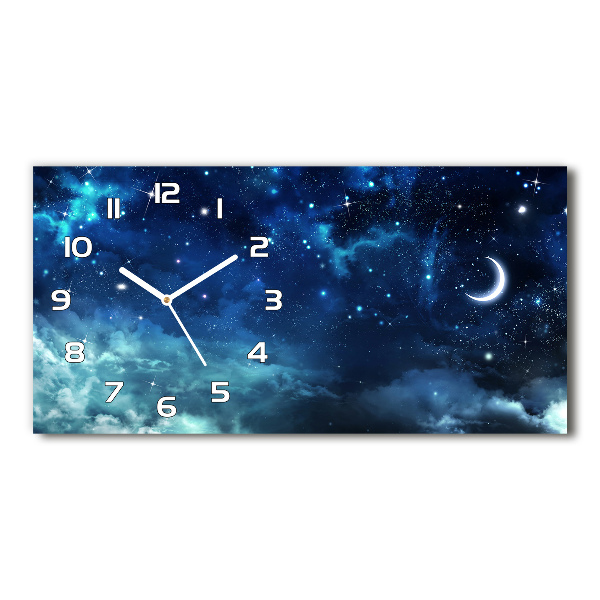 Horloge horizontale en verre Ciel étoilé