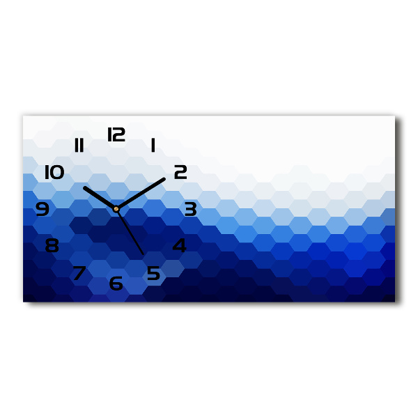 Horloge murale horizontale Fond de cubes