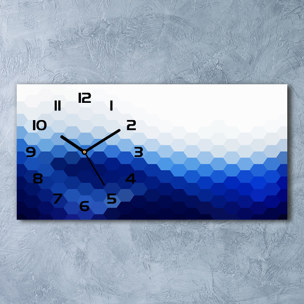 Horloge murale horizontale Fond de cubes