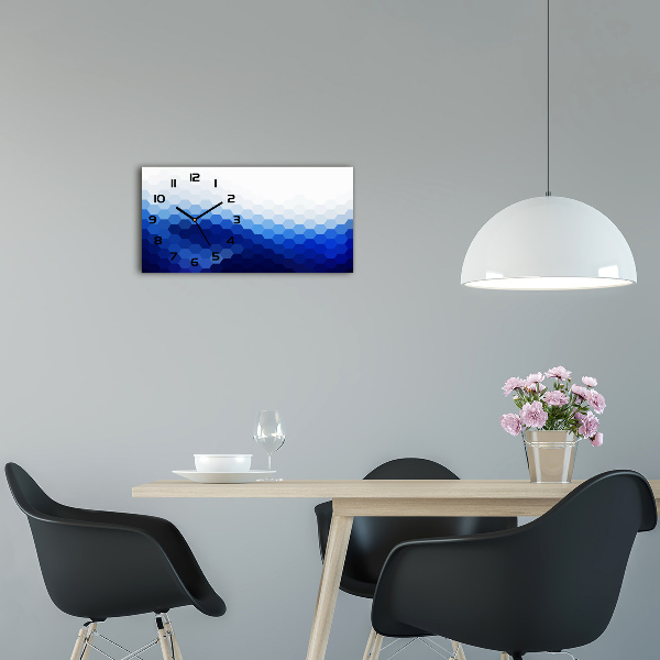 Horloge murale horizontale Fond de cubes