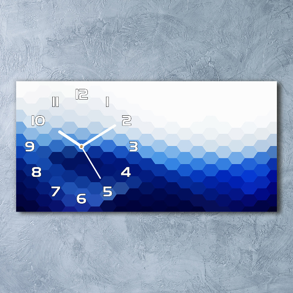 Horloge murale horizontale Fond de cubes