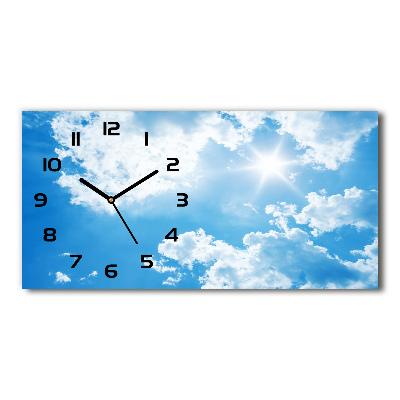 Horloge horizontale Nuages dans le ciel un rayon de soleil