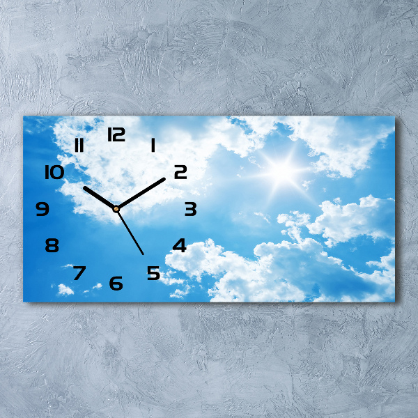 Horloge horizontale Nuages dans le ciel un rayon de soleil