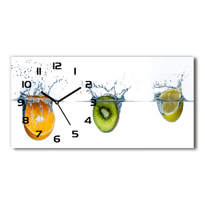 Horloge murale horizontale Fruit sous l'eau