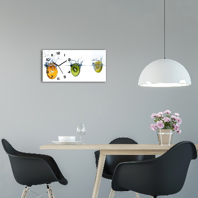 Horloge murale horizontale Fruit sous l'eau