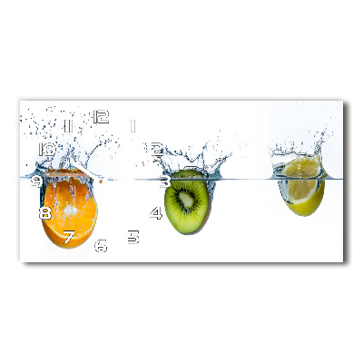 Horloge murale horizontale Fruit sous l'eau