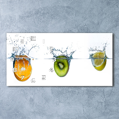 Horloge murale horizontale Fruit sous l'eau