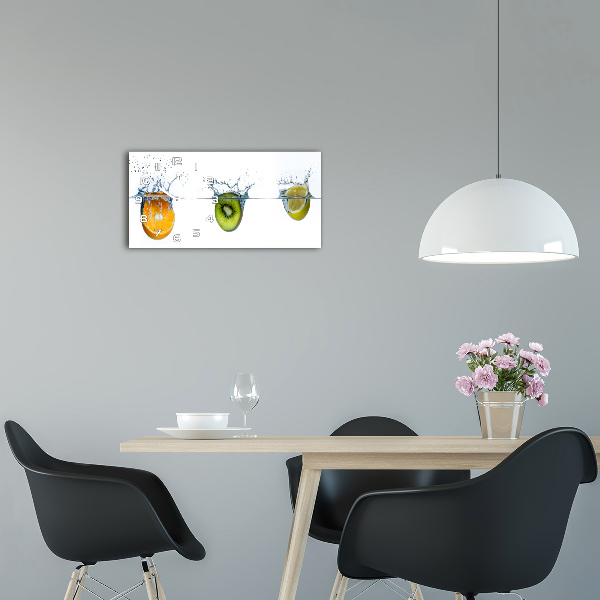 Horloge murale horizontale Fruit sous l'eau