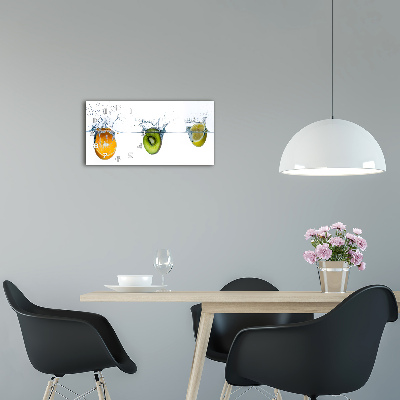 Horloge murale horizontale Fruit sous l'eau