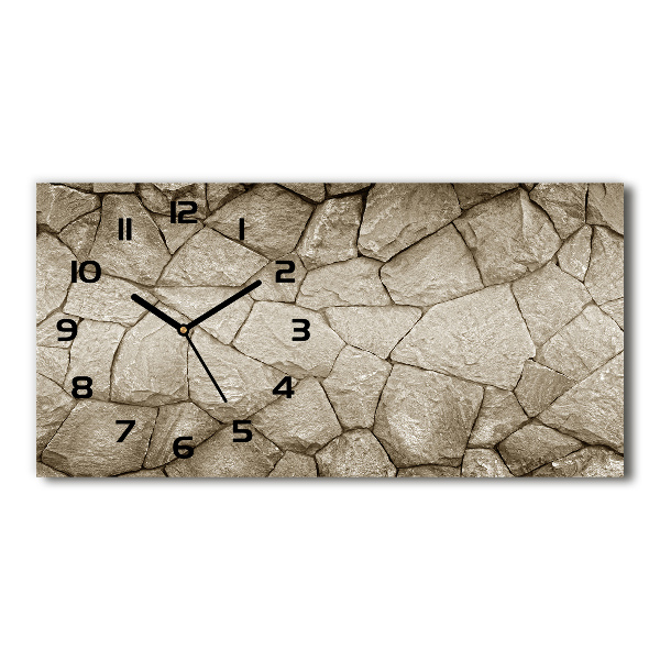Horloge horizontale en verre Mur en briques