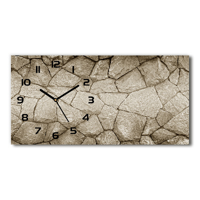 Horloge horizontale en verre Mur en briques