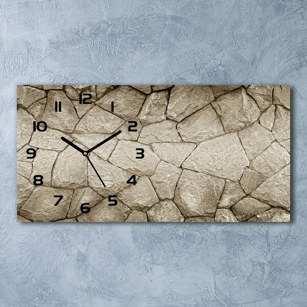 Horloge horizontale en verre Mur en briques
