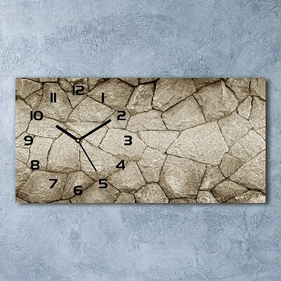 Horloge horizontale en verre Mur en briques