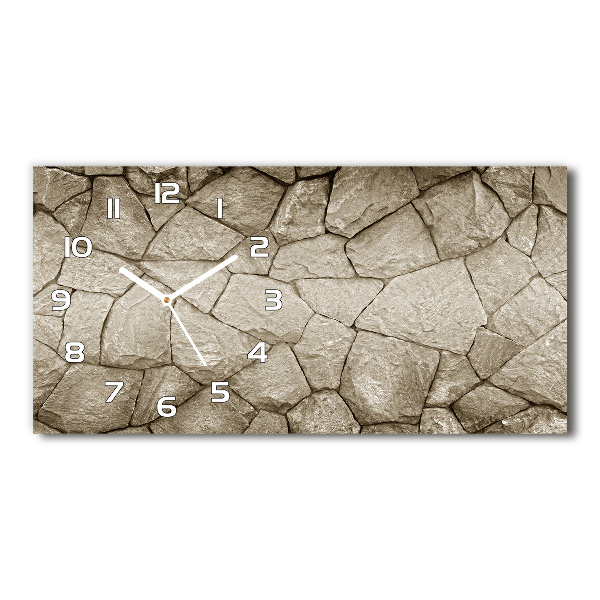 Horloge horizontale en verre Mur en briques