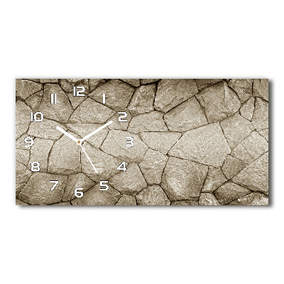 Horloge horizontale en verre Mur en briques