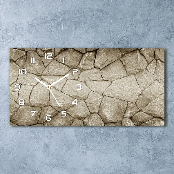 Horloge horizontale en verre Mur en briques