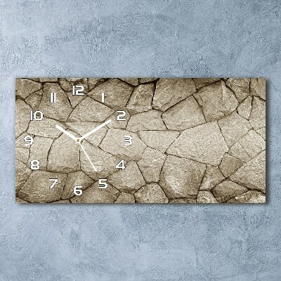 Horloge horizontale en verre Mur en briques