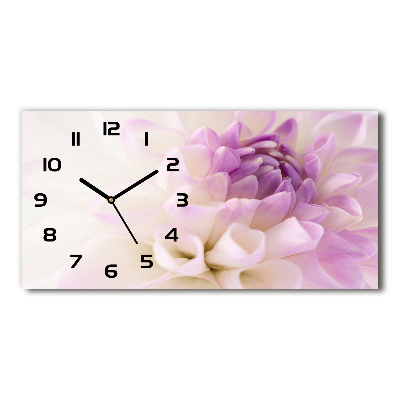 Horloge rectangulaire horizontale Dahlia blanc