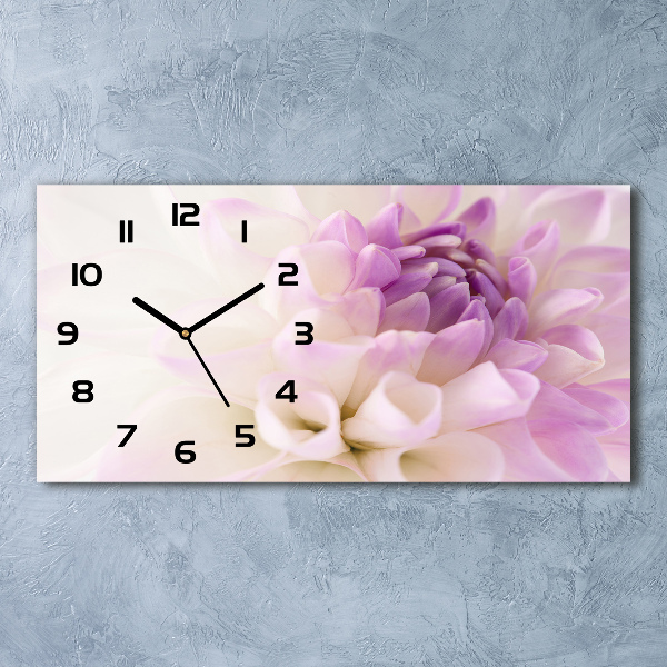 Horloge rectangulaire horizontale Dahlia blanc