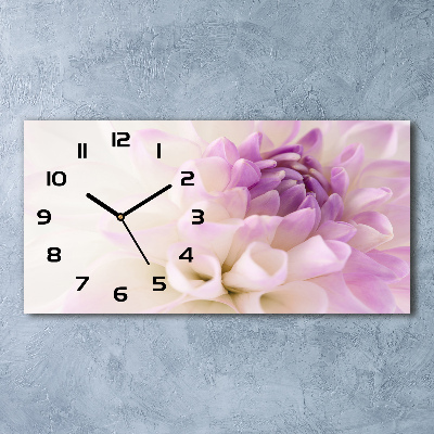 Horloge rectangulaire horizontale Dahlia blanc